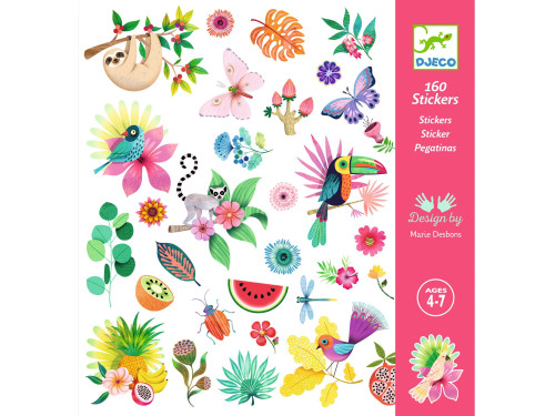 Set of stickers Paradise - Djeco - 160 pcs.