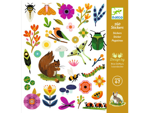Set of stickers Garden - Djeco - 160 pcs.