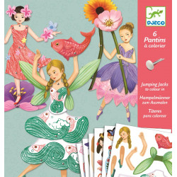 Set of movable characters Fairies - Djeco - 3 pcs.