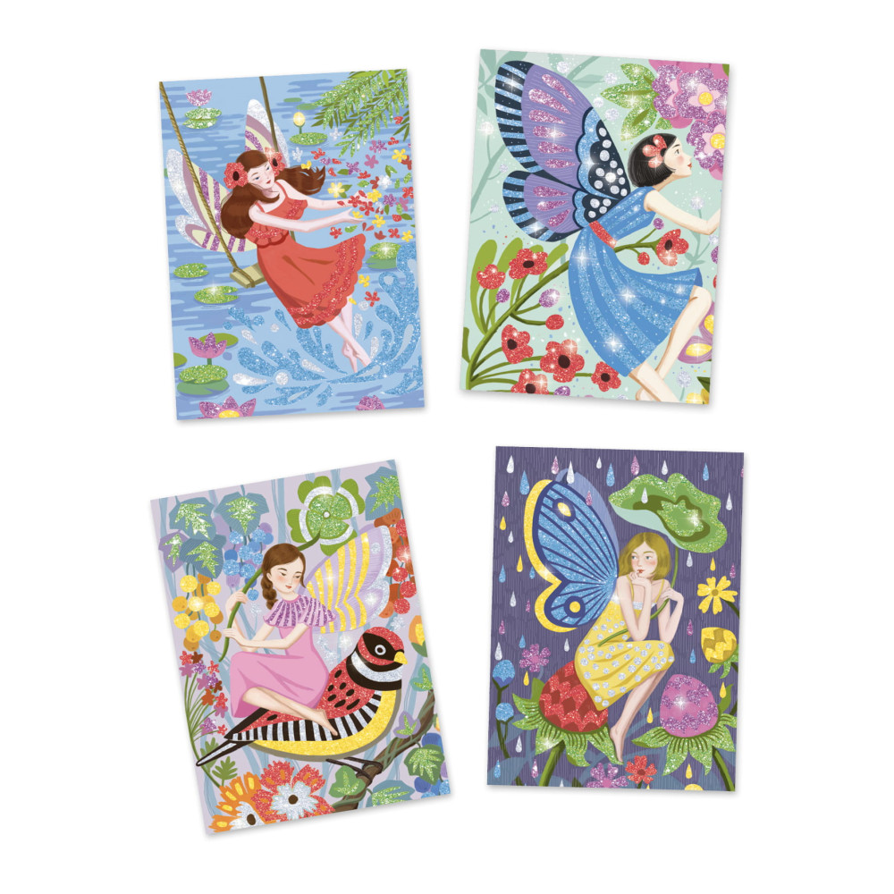 Art set with glitter for kids - Djeco - Fairies