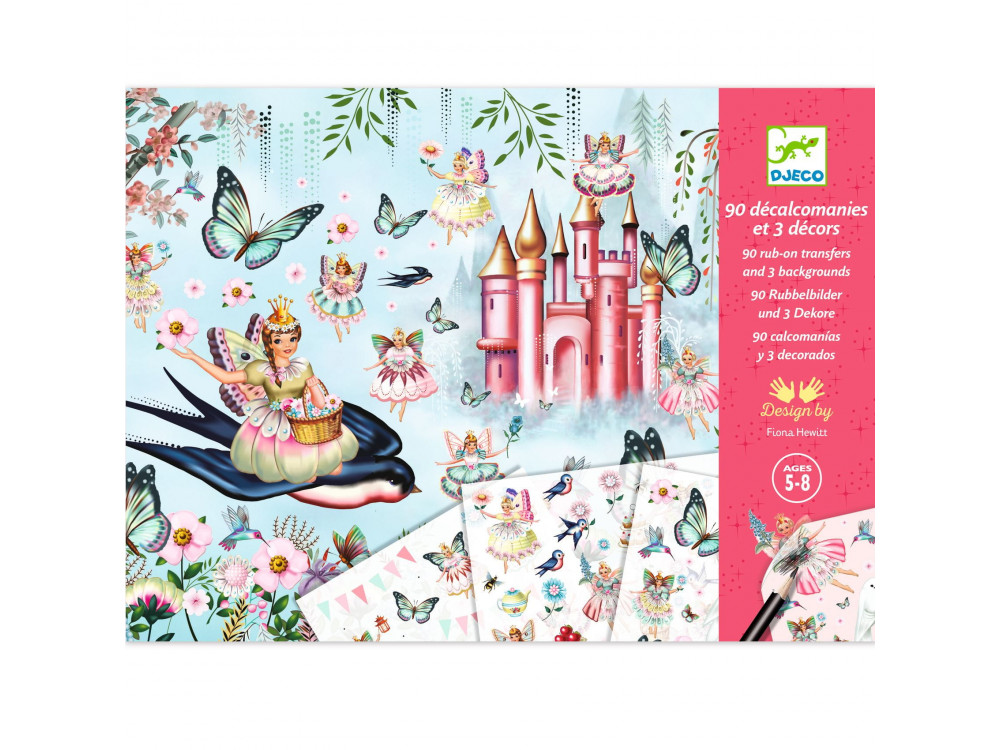 Transfer set for kids - Djeco - Fairies - In fairyland