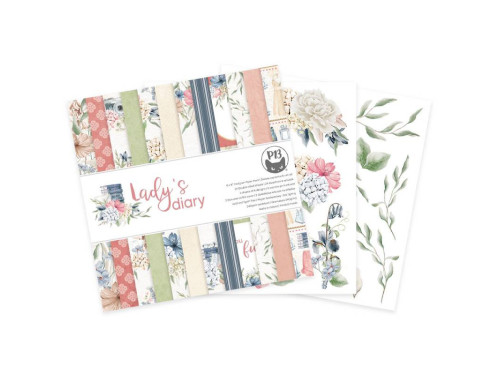 Set of scrapbooking papers 15,3 x 15,3 cm - Piątek Trzynastego - Lady's Diary
