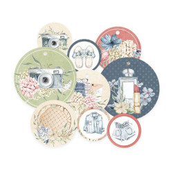 Decorative tag set - Piątek Trzynastego - Lady's Diary 01, 9 pcs