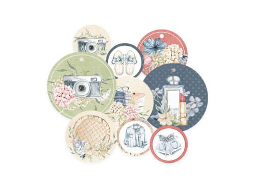 Decorative tag set - Piątek Trzynastego - Lady's Diary 01, 9 pcs