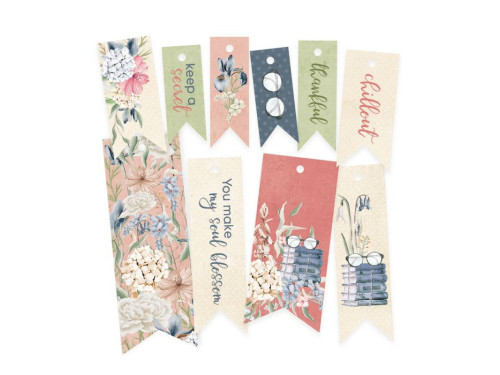 Decorative tag set - Piątek Trzynastego - Lady's Diary 02, 10 pcs