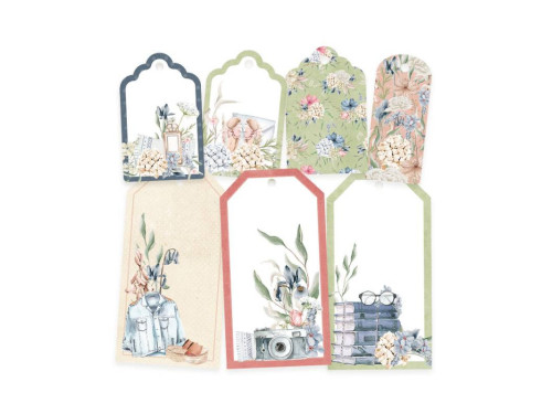 Decorative tag set - Piątek Trzynastego - Lady's Diary 03, 7 pcs