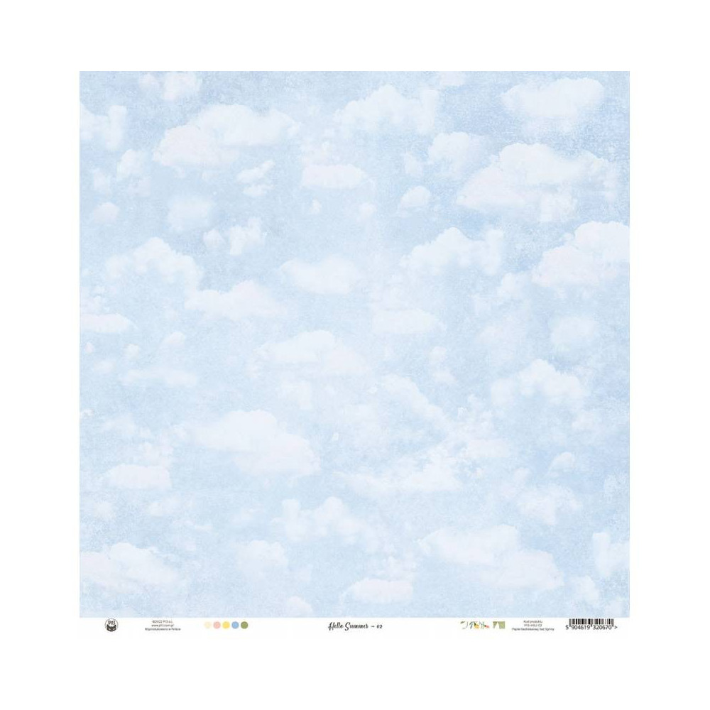 Scrapbooking paper 30,5 x 30,5 cm - Piątek Trzynastego - Hello Summer 02