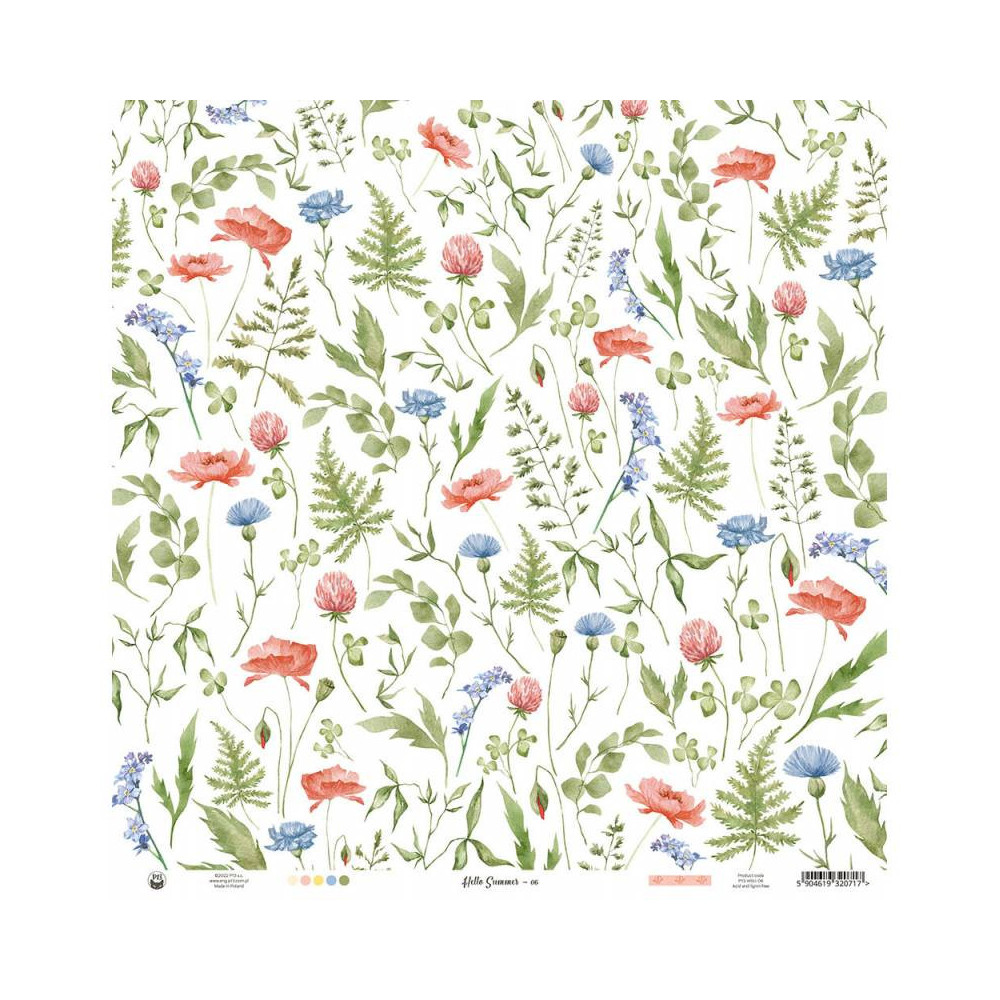 Papier do scrapbookingu 30,5 x 30,5 cm - Piątek Trzynastego - Hello Summer 06