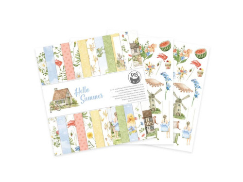 Set of scrapbooking papers 30,5 x 30,5 cm - Piątek Trzynastego - Hello Summer