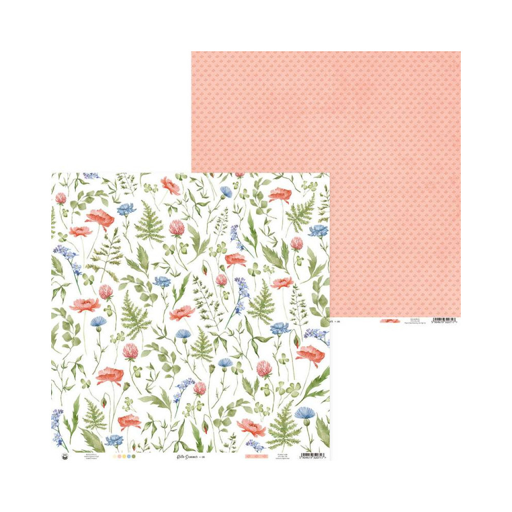 Set of scrapbooking papers 30,5 x 30,5 cm - Piątek Trzynastego - Hello Summer