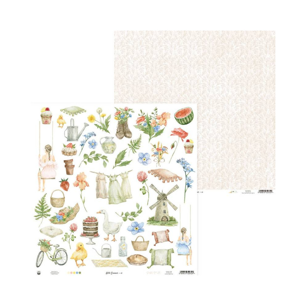 Set of scrapbooking papers 30,5 x 30,5 cm - Piątek Trzynastego - Hello Summer