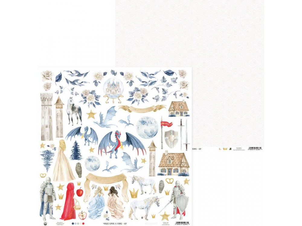Scrapbooking paper 30,5 x 30,5 cm - Piątek Trzynastego - Once upon a time 07