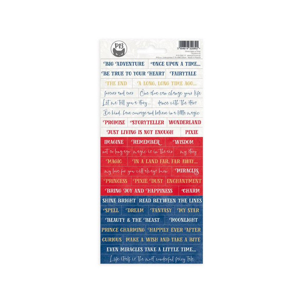 Set of stickers 10,5 x 23 cm - Piątek Trzynastego - Once upon a time 01