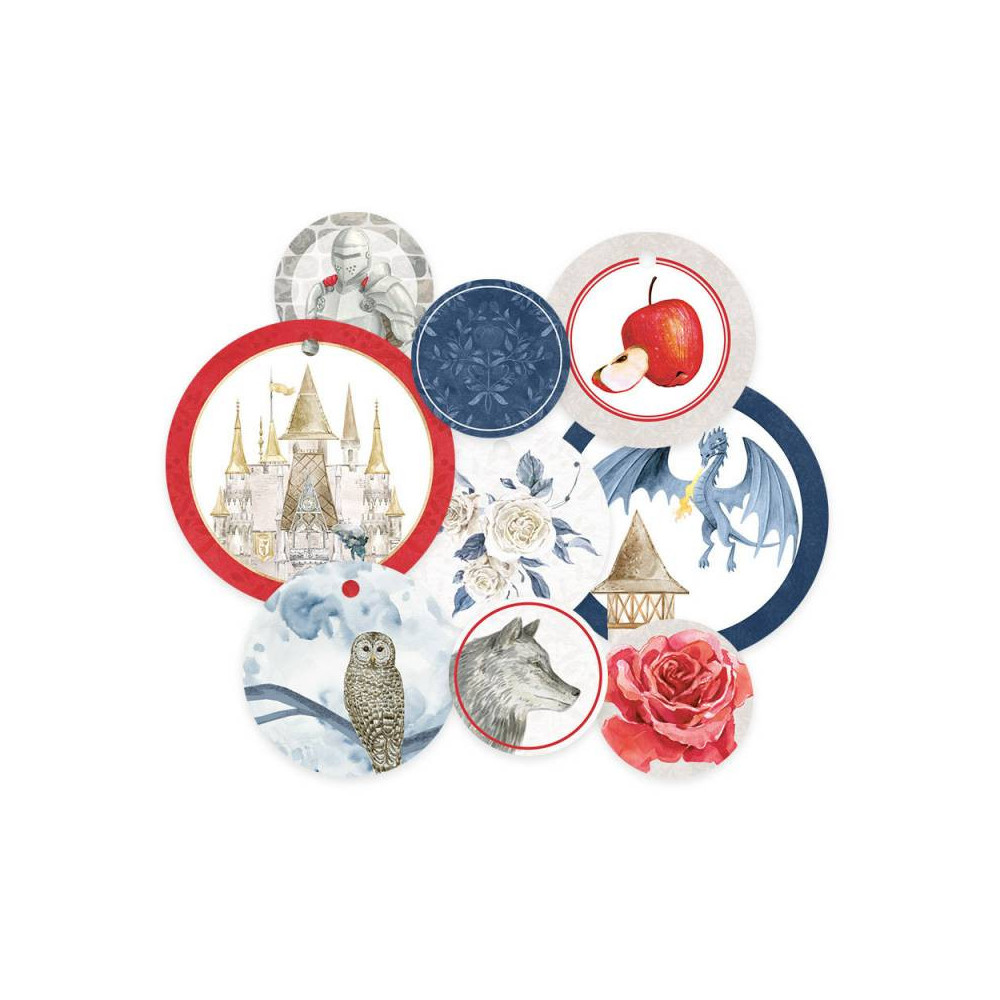 Decorative tag set - Piątek Trzynastego - Once upon a time 01, 9 pcs.
