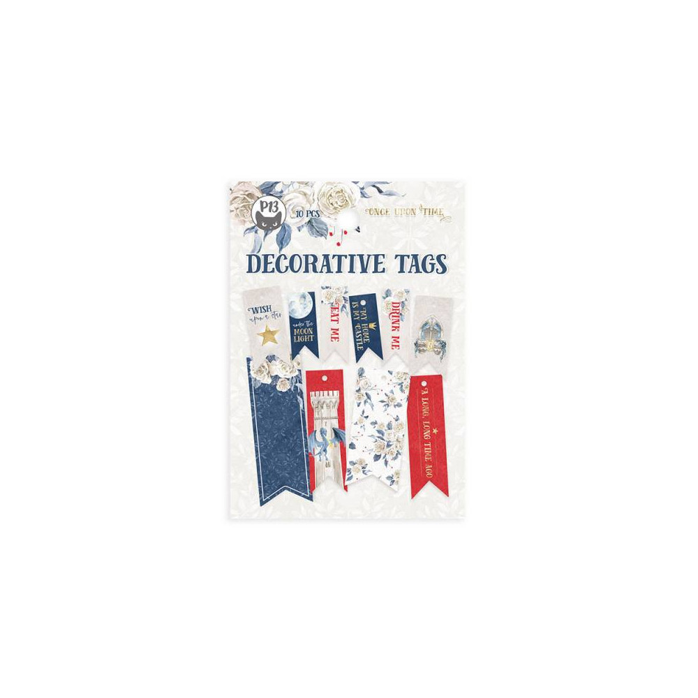 Decorative tag set - Piątek Trzynastego - Once upon a time 02, 10 pcs.