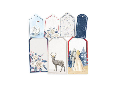 Decorative tag set - Piątek Trzynastego - Once upon a time 03, 7 pcs.