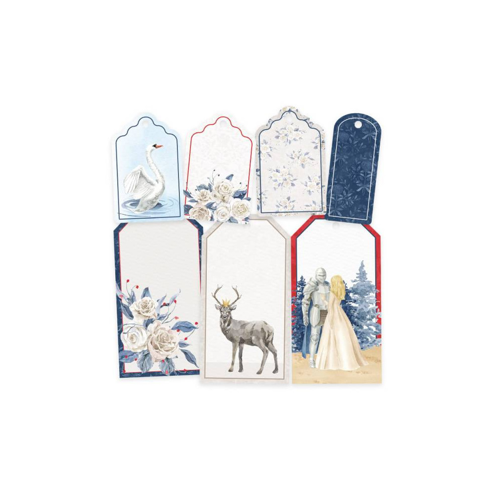 Decorative tag set - Piątek Trzynastego - Once upon a time 03, 7 pcs.