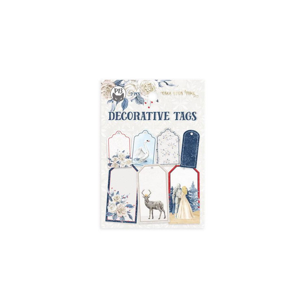 Decorative tag set - Piątek Trzynastego - Once upon a time 03, 7 pcs.