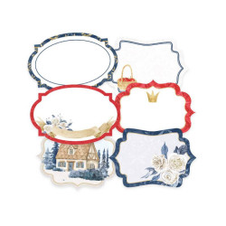 Decorative tag set - Piątek Trzynastego - Once upon a time 04, 6 pcs.