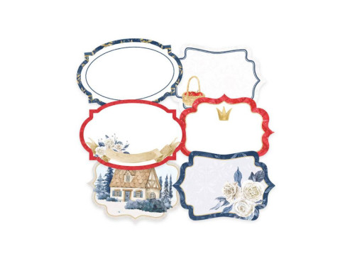 Decorative tag set - Piątek Trzynastego - Once upon a time 04, 6 pcs.