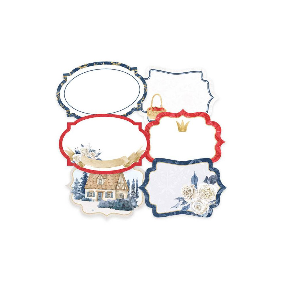 Decorative tag set - Piątek Trzynastego - Once upon a time 04, 6 pcs.