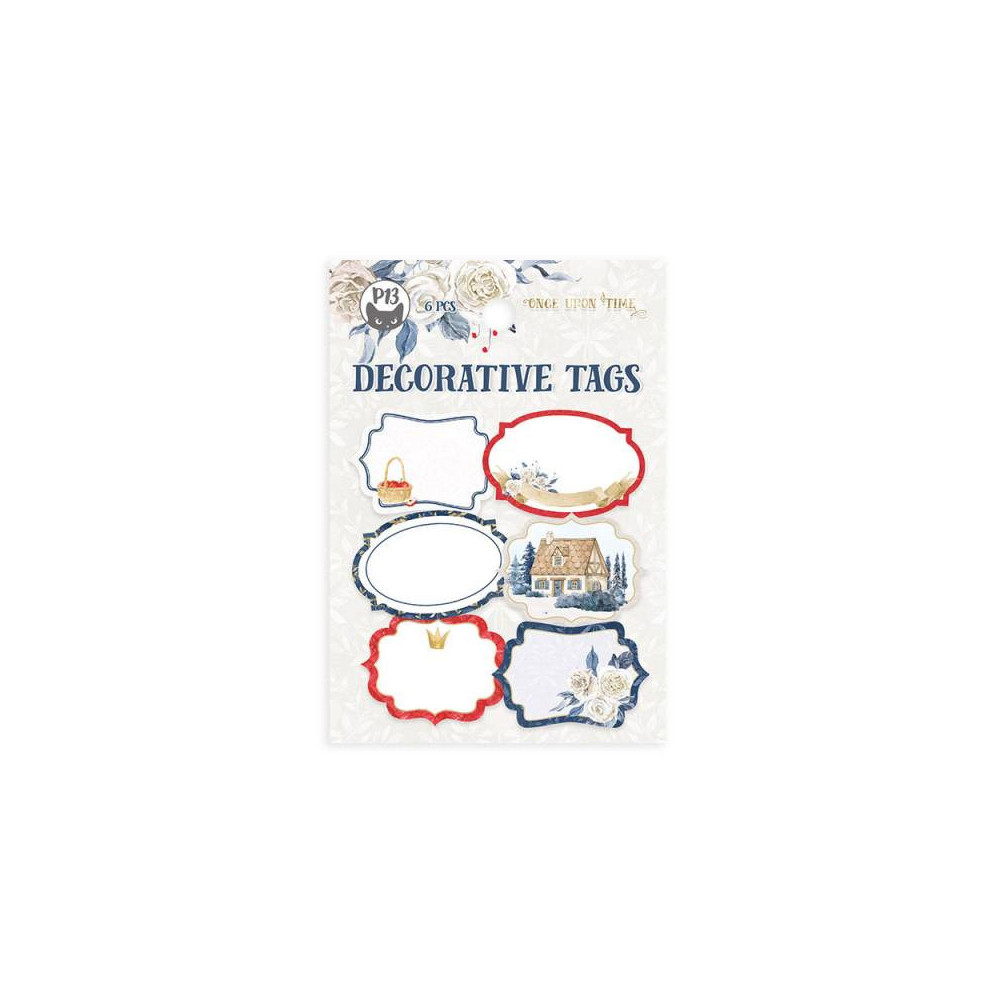 Decorative tag set - Piątek Trzynastego - Once upon a time 04, 6 pcs.