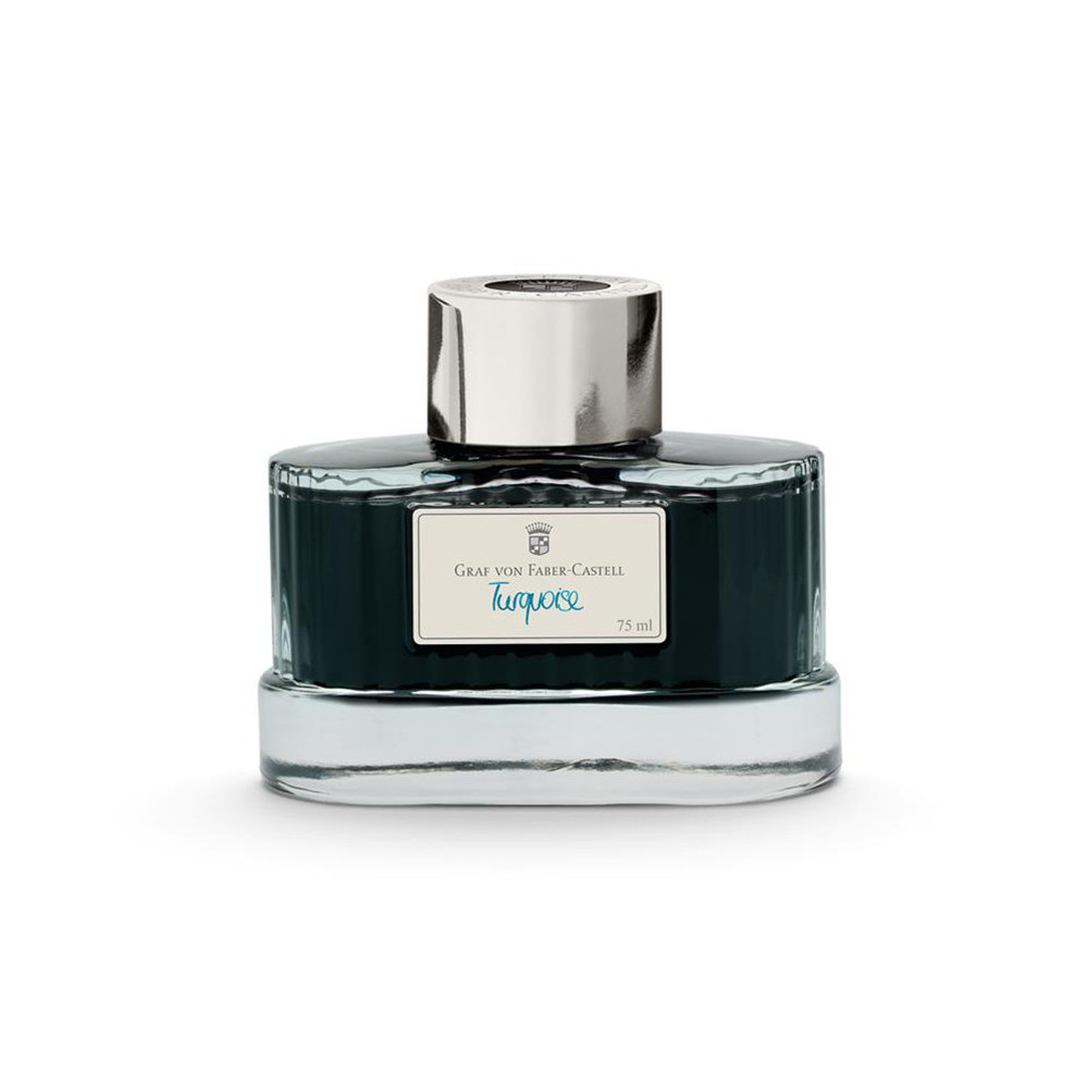 Permanent calligraphy ink - Graf Von Faber-Castell - Turquoise, 75 ml
