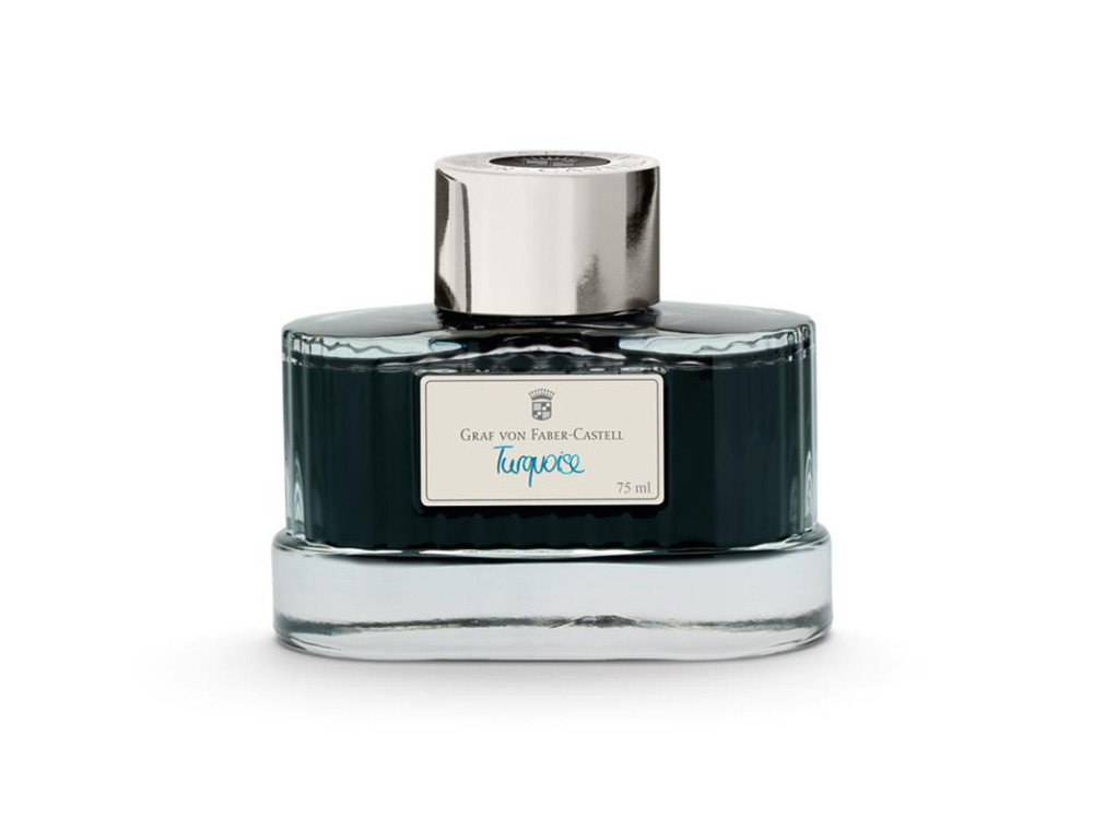 Atrament permanentny - Graf Von Faber-Castell - Turquoise, 75 ml