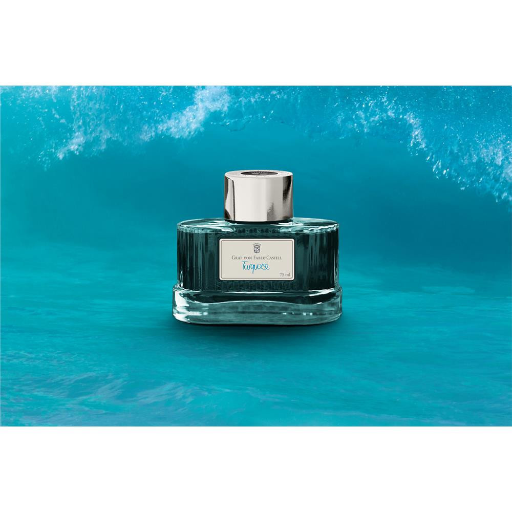 Permanent calligraphy ink - Graf Von Faber-Castell - Turquoise, 75 ml
