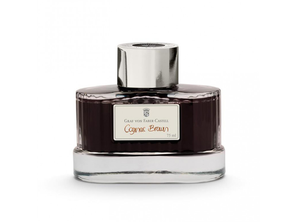 Permanent calligraphy ink - Graf Von Faber-Castell - Cognac Brown, 75 ml