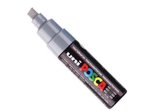 Marker Posca PC-8K - Uni - szary, grey