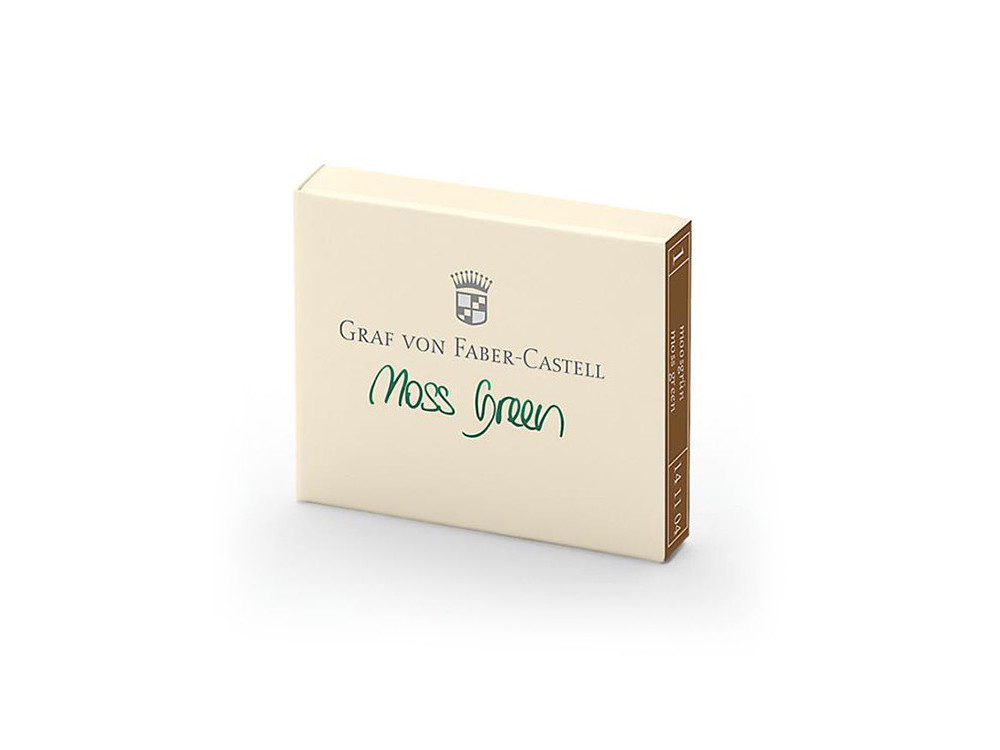Calligraphy ink cartridges - Graf Von Faber-Castell - Moss Green, 6 pcs.