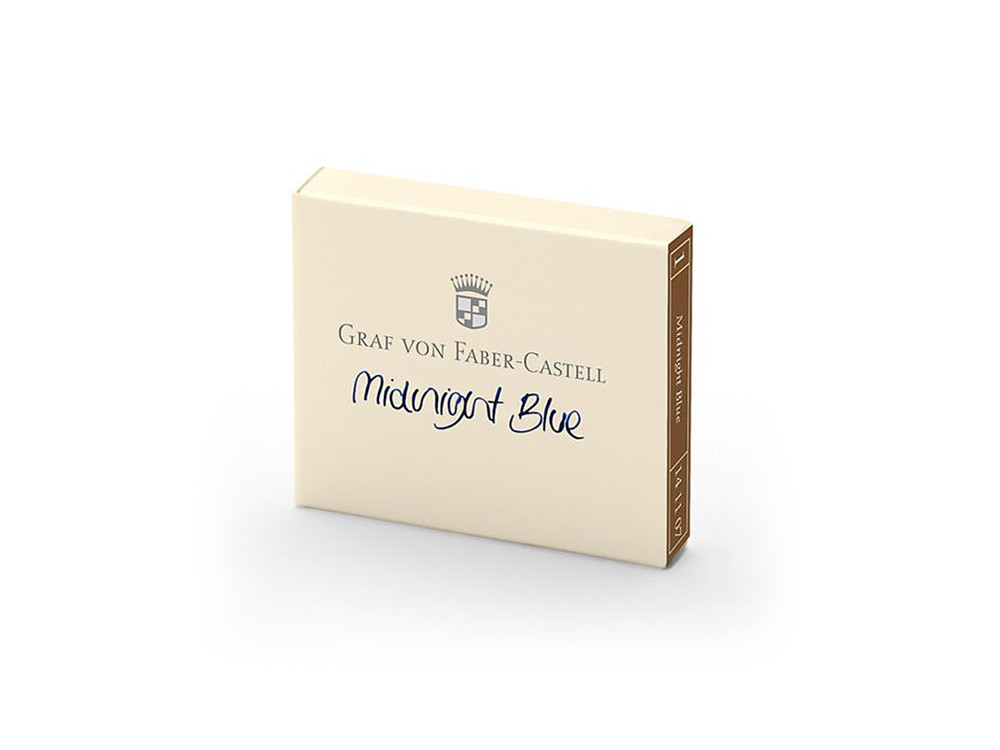 Calligraphy ink cartridges - Graf Von Faber-Castell - Midnight Blue, 6 pcs.