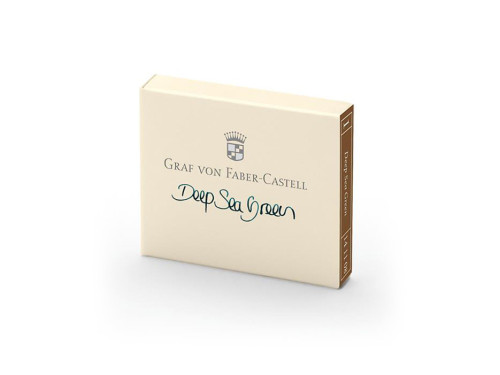 Calligraphy ink cartridges - Graf Von Faber-Castell - Deep Sea Green, 6 pcs.