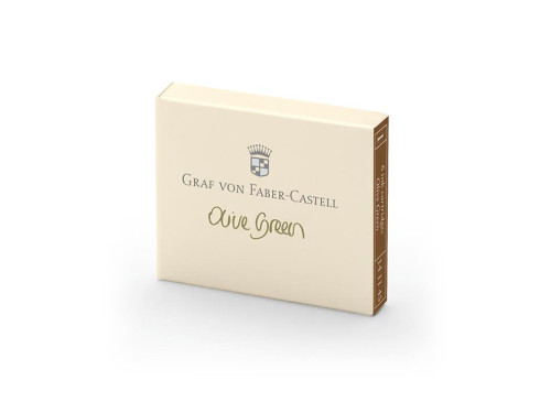 Naboje do piór wiecznych - Graf Von Faber-Castell - Olive Green, 6 szt.