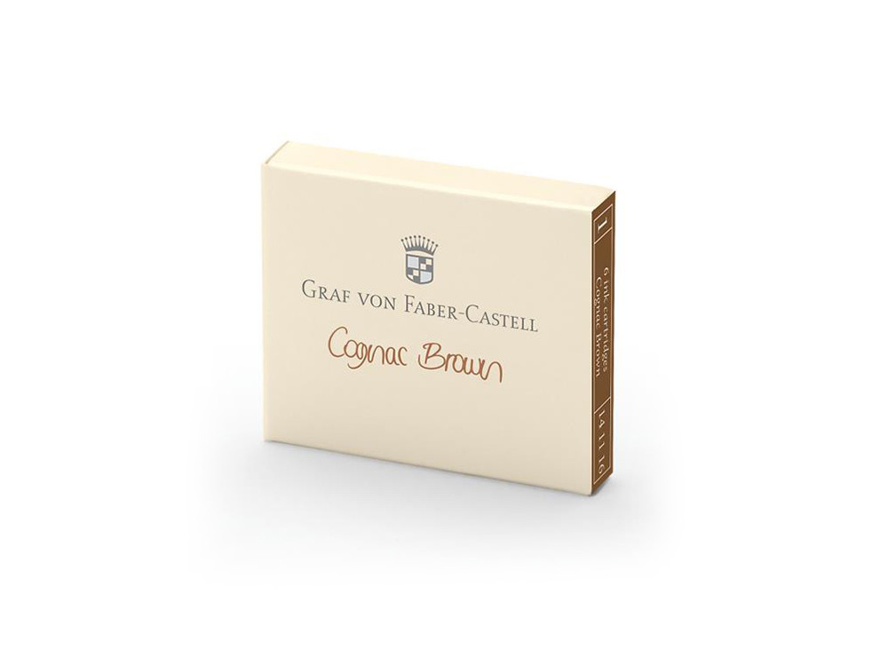 Naboje do piór wiecznych - Graf Von Faber-Castell - Cognac Brown, 6 szt.