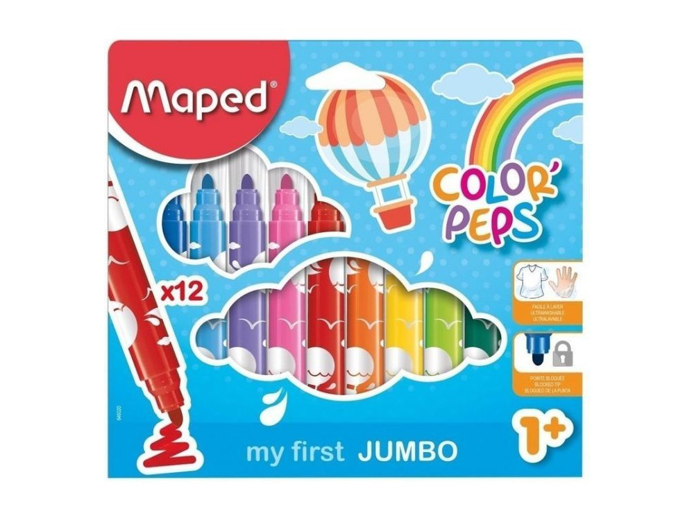 Set of Jumbo Color'Peps pens - Maped - 12 colors
