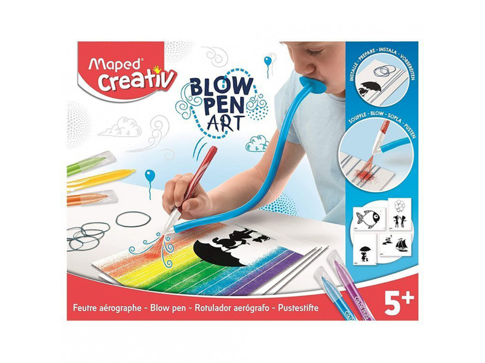 Zestaw flamastrów dmuchanych Blow Pen String Art - Maped - 6 kolorów