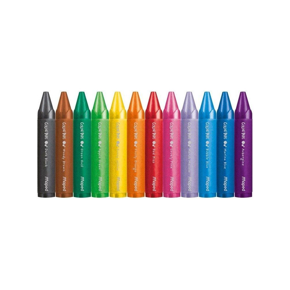 Set of Jumbo Color'Peps wax crayons - Maped - 12 colors