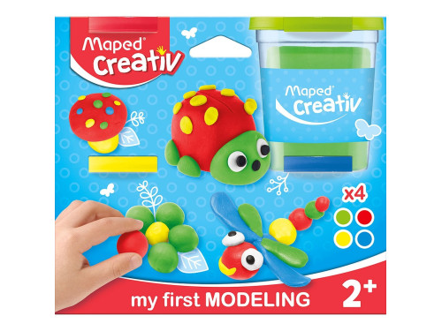 Set of Creativ play dough for kids - Maped - 4 colors x 120 g