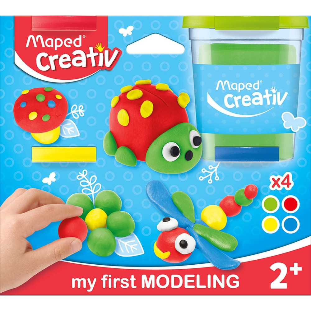 Set of Creativ play dough for kids - Maped - 4 colors x 120 g