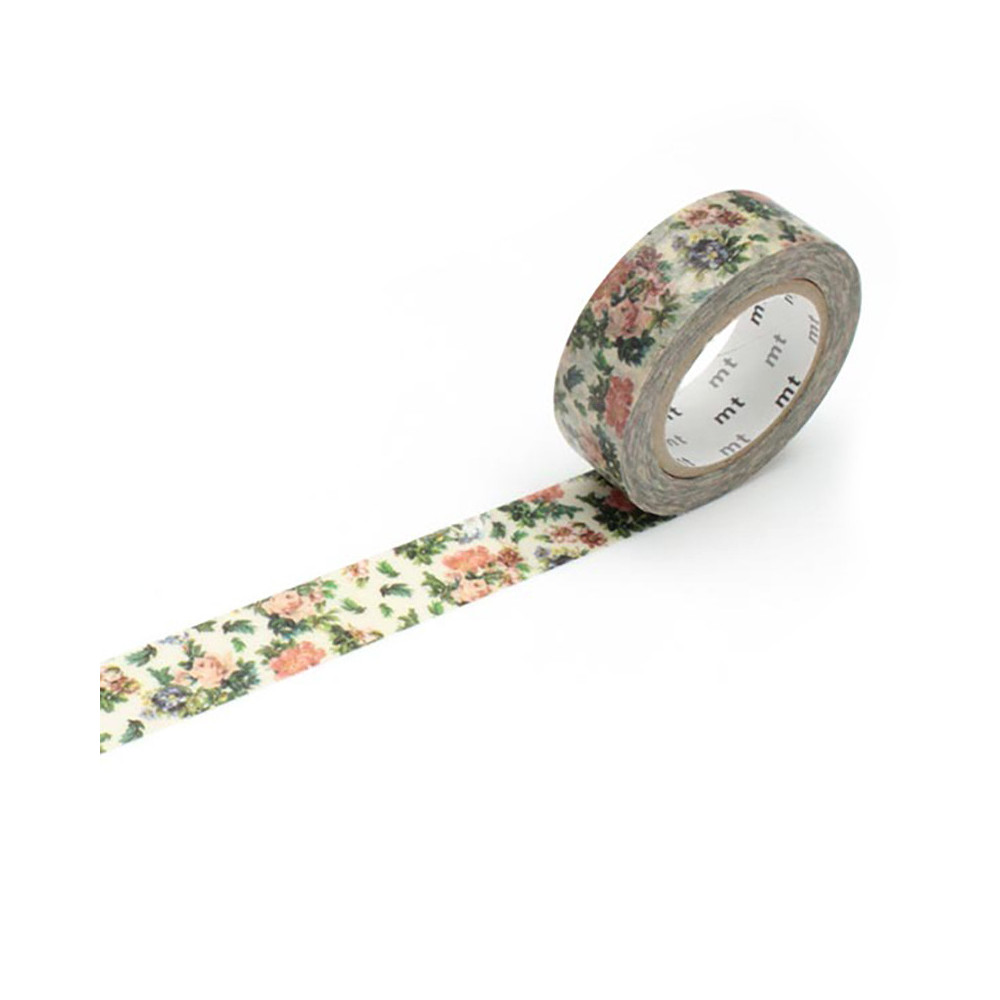 Taśma papierowa washi - MT Masking Tape - Mini Flower Botanical Art, 10 m