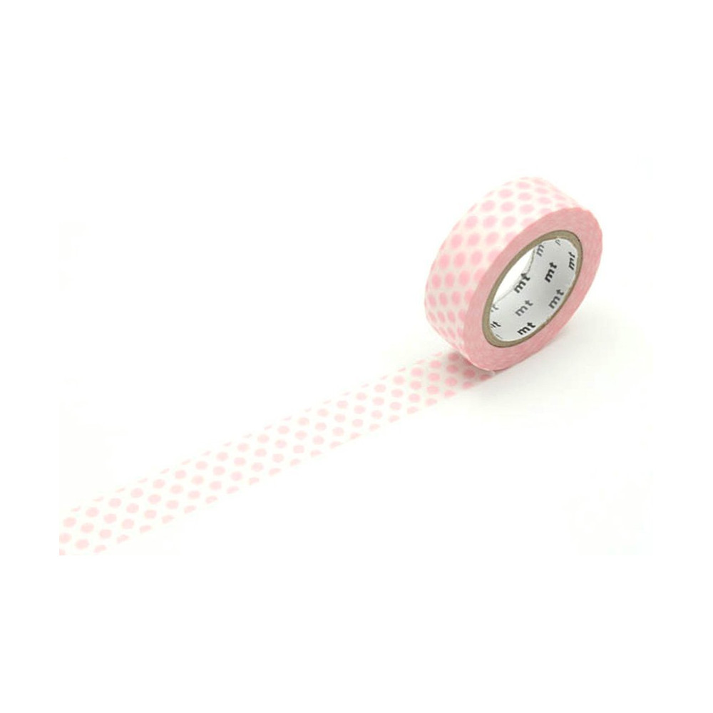 Taśma papierowa washi - MT Masking Tape - Dot Strawberry Milk, 7 m