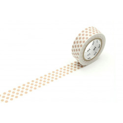 Taśma papierowa washi - MT Masking Tape - Dot Milk Tea, 7 m