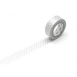 Washi tape - MT Masking Tape - Dot Silver, 7 m