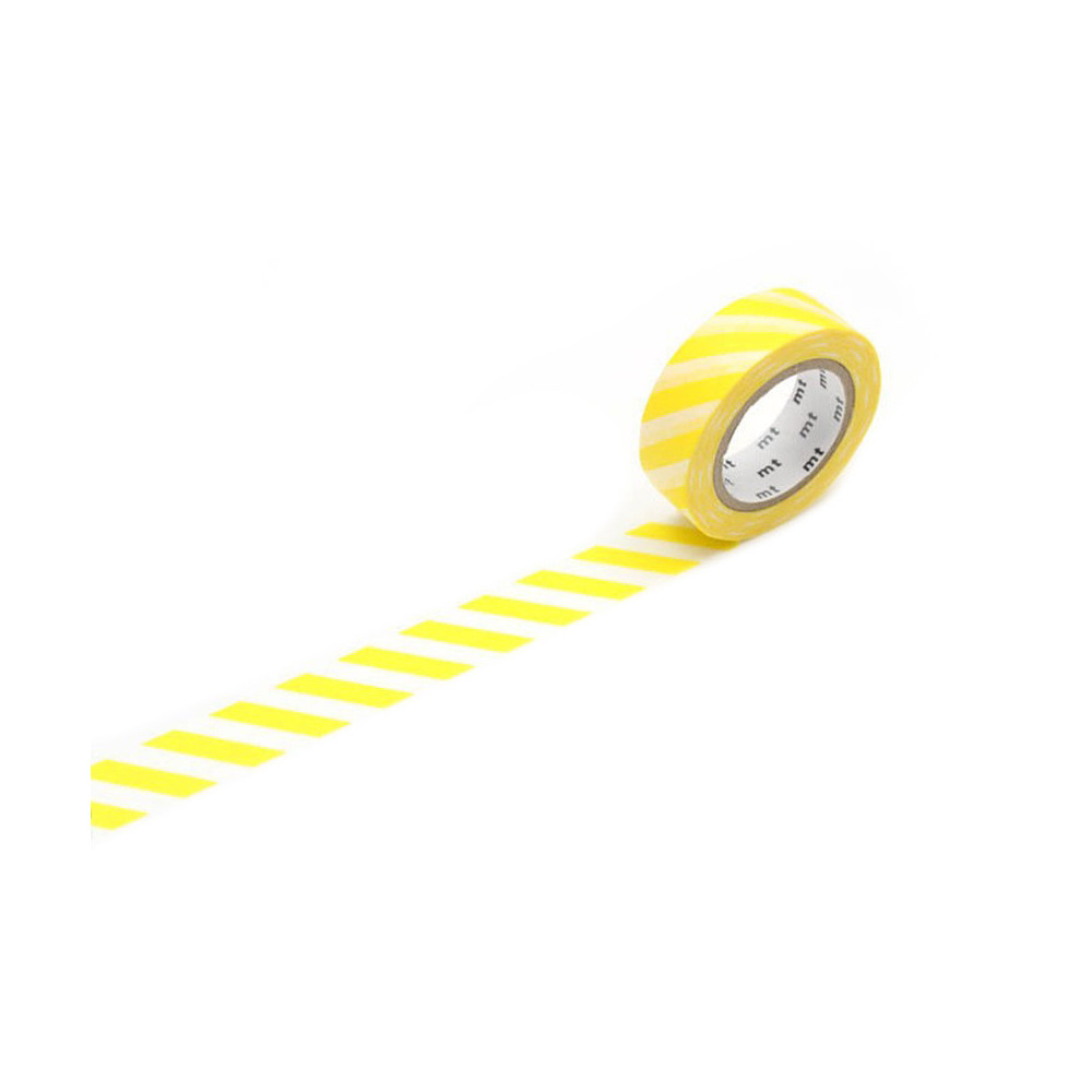 Washi tape - MT Masking Tape - Stripe Lemon, 7 m