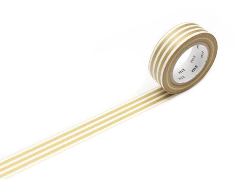 Washi tape - MT Masking Tape - Border Gold, 7 m