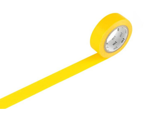 Taśma papierowa washi - MT Masking Tape - Yellow, 7 m