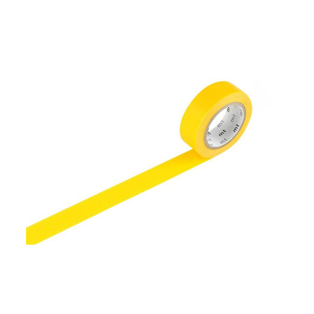 Taśma papierowa washi - MT Masking Tape - Yellow, 7 m