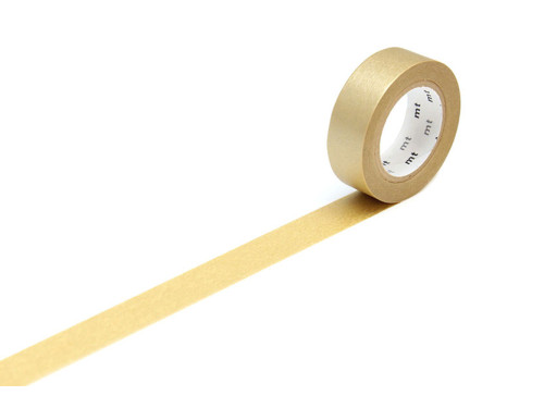 Taśma papierowa washi - MT Masking Tape - Gold, 7 m